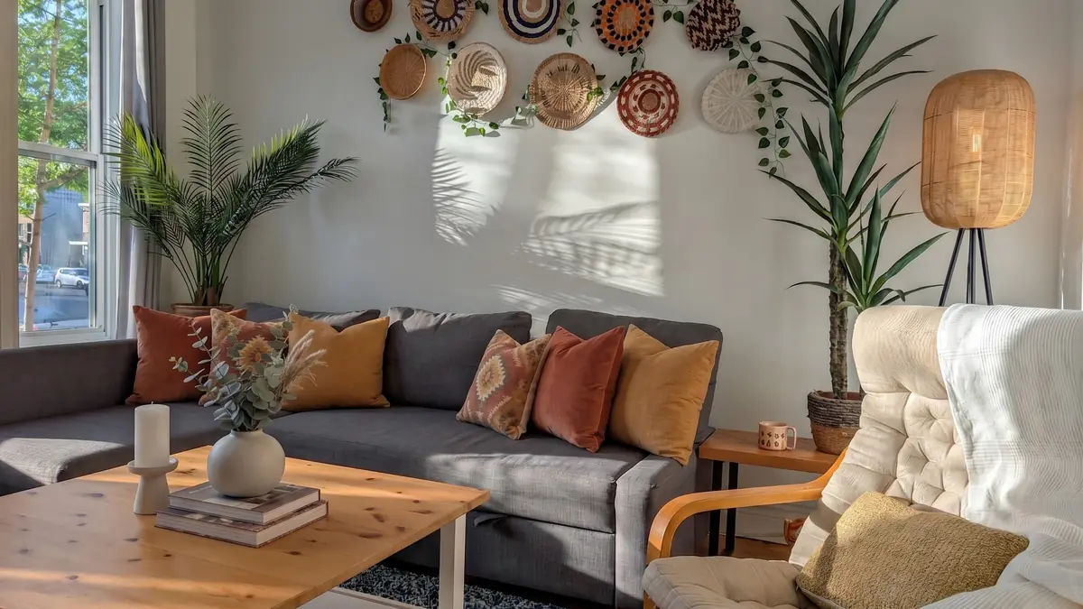 Living room in a Cité 300 apartment, Limoilou