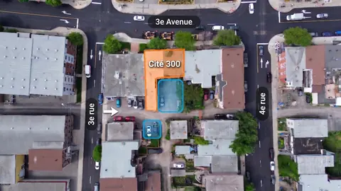 Aerial view showing the location of Cité 300