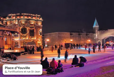 Place D’Youville in winter