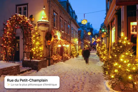 Illuminated Petit-Champlain street