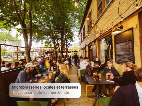 Terrasse de restaurant dans le quartier
